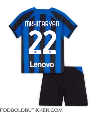 Inter Milan Henrikh Mkhitaryan #22 Hjemmebanetrøje Børn 2022-23 Kortærmet (+ Korte bukser)
